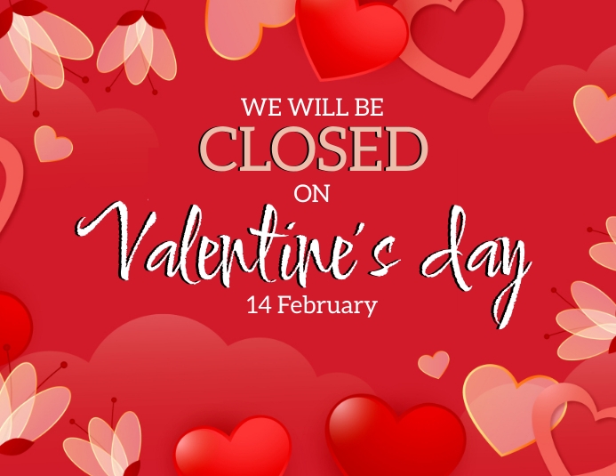 VALENTINE'S STORE SALE CLOSED TEMPLATE PosterMyWall