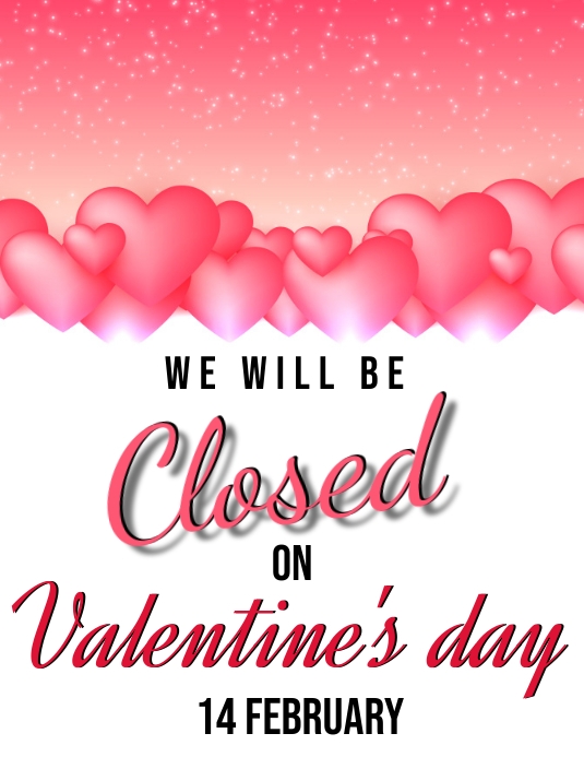 VALENTINE'S STORE SALE CLOSED TEMPLATE PosterMyWall