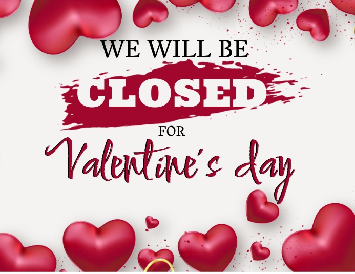 VALENTINE'S STORE SALE CLOSED TEMPLATE PosterMyWall
