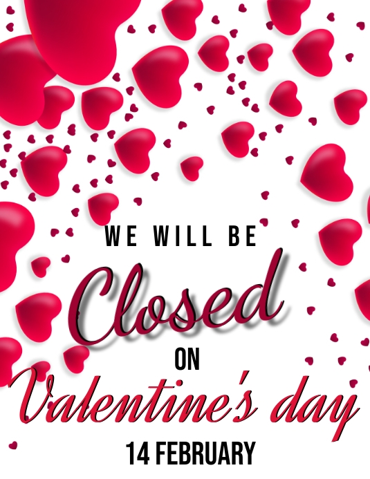 VALENTINE'S STORE SALE CLOSED TEMPLATE PosterMyWall