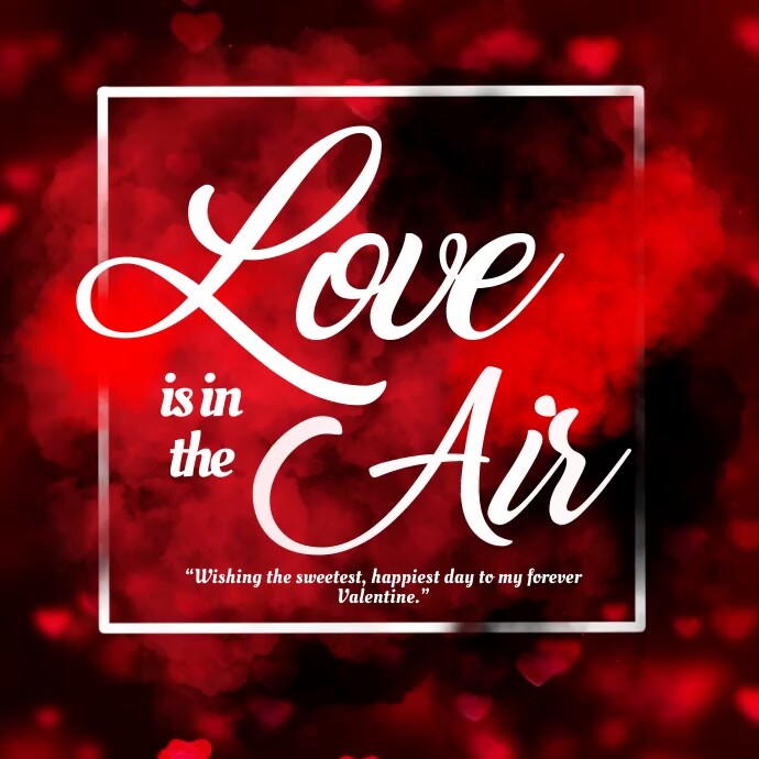 Red and White Love Quote Instagram Video Post Square (1:1) template