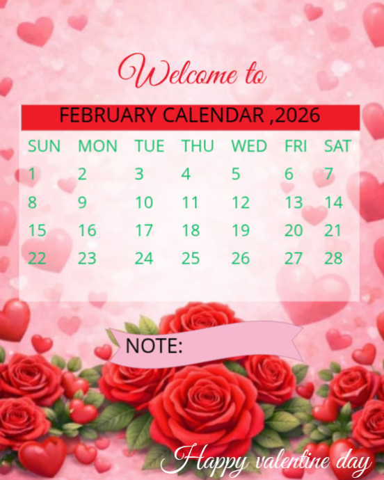 Copy of February calendar | PosterMyWall
