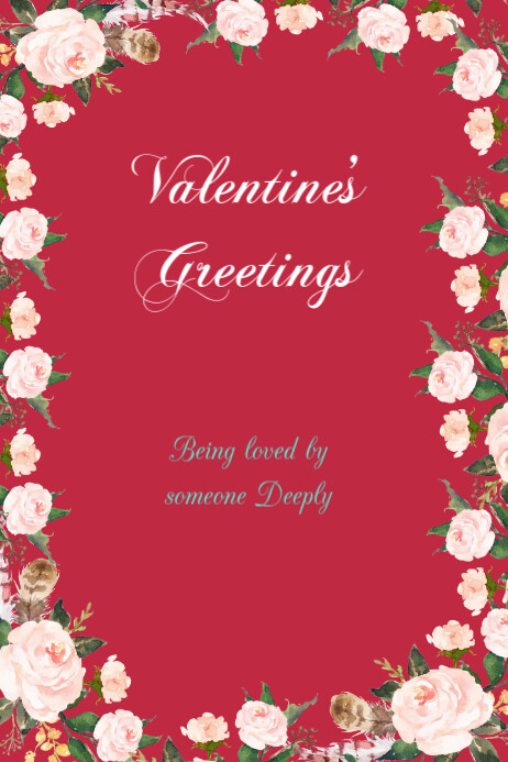 valentine card template,valentine poster,new year greeetings Plakkaat