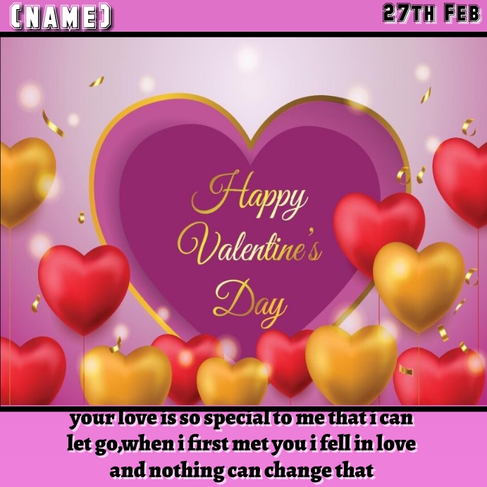 Valentine cards Instagram-Beitrag template