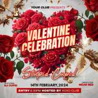 Gris Valentine's Day Celebration Instagram-Beitrag Template