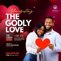 Valentine Church Event Video Flyer Pos Instagram template