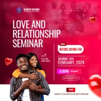 valentine church flyer Instagram Post template