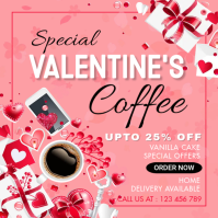 valentine coffee,coffee menu,event Instagram Post template