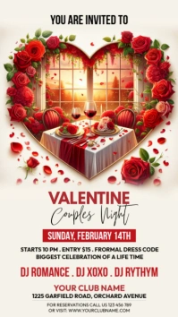 Valentine Couple Night Instagram Story template