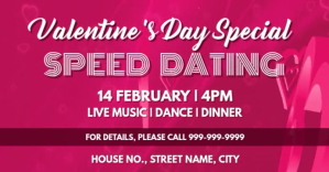 Valentine dance party event cover template