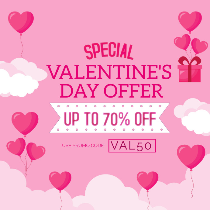 valentine day, sale, retail Template PosterMyWall