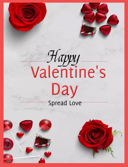 Valentine day  (1) Flyer (US Letter) template