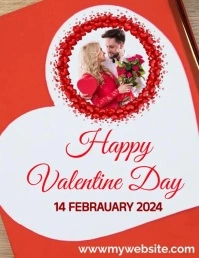 valentine day 2024 message flyers template