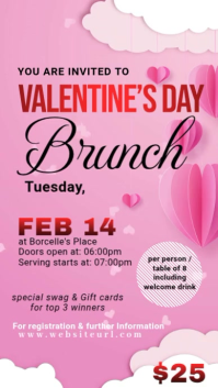 valentine day brunch Instagram Story template