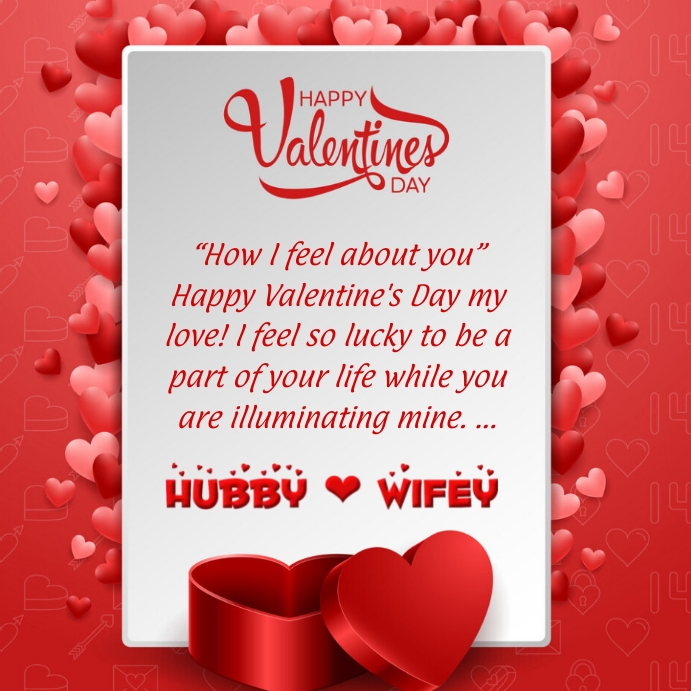 Valentine day card, wish,valentine's day love Square (1:1) template