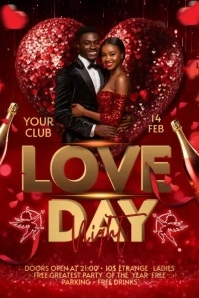 Valentine Day Banner 4' × 6' template