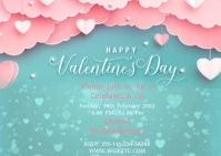 VALENTINE DAY Postcard template