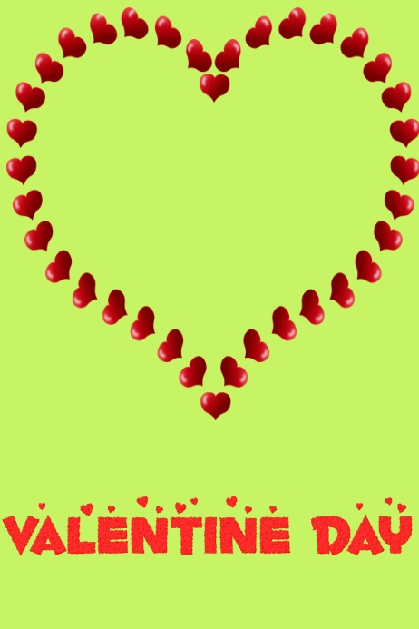 valentine day Cartaz template