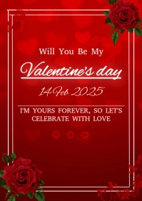 valentine day A4 template