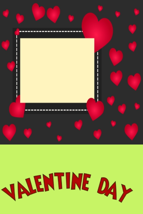 valentine day Cartaz template