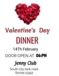 Valentines Dinner Template | PosterMyWall