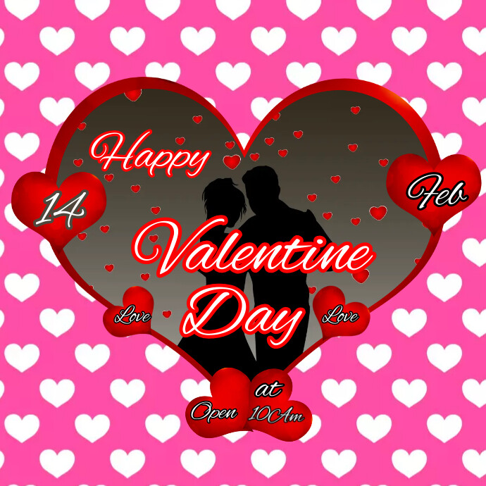 valentine day flyer, Valentine Party logo template
