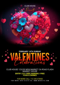Valentine Day Flyer A6 template