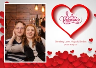 Valentine Day Greeting Card Kartu Pos template