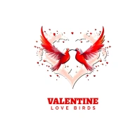 Valentine Day Logo Logotyp template