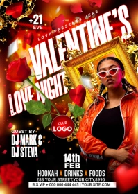 VALENTINE DAY PARTY A6 template