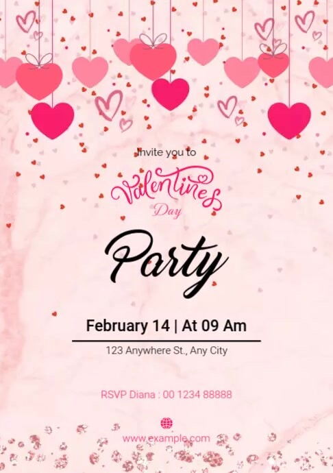 Valentine Printable Invitation Templates Valentine's Day Tea Party