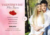 Valentine Day Photography Mini Session Postcard template