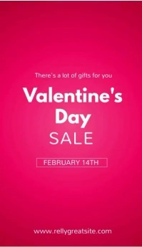 Valentine Day Sale Business Card template