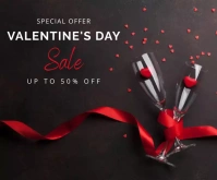 Valentine Day Sale Medium Rectangle template