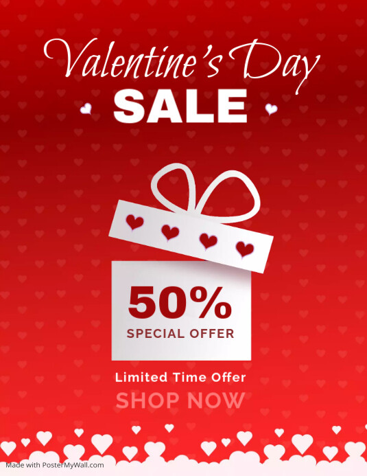 Modèle Valentine Day sale flyer PosterMyWall