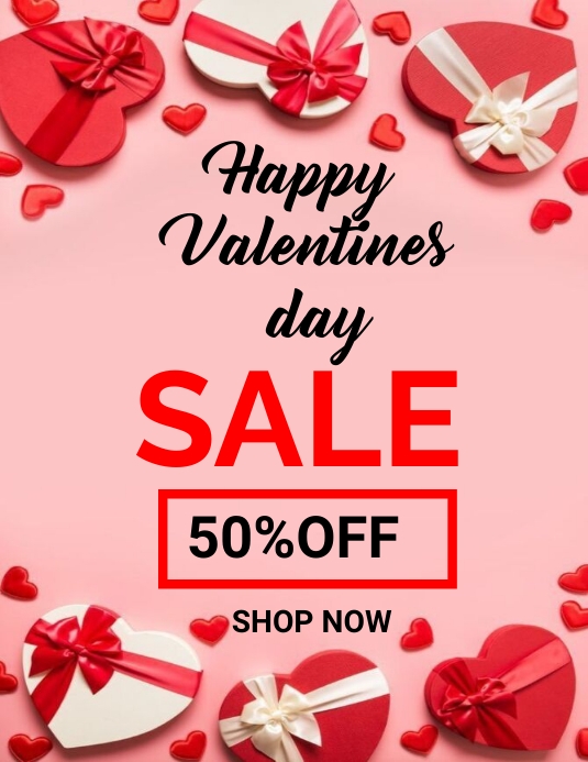 Valentine day sale flyer Template PosterMyWall