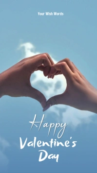 Valentine Day Wish Card Historia de Instagram template