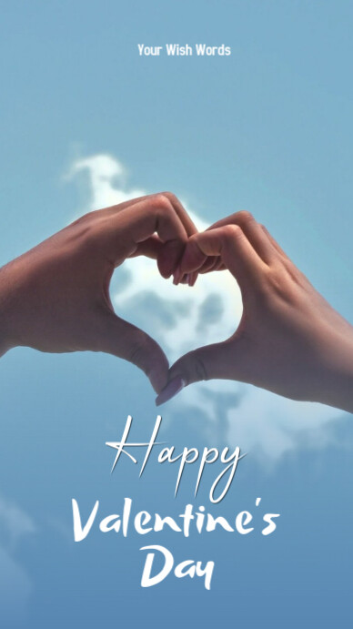 Valentine Day Wish Card História do Instagram template