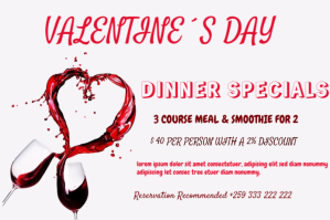 White Valentine Etiket Template