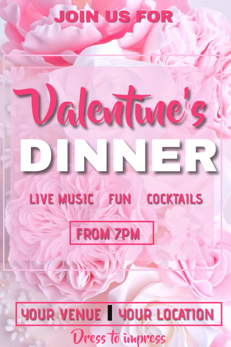 Valentine dinner Template | PosterMyWall