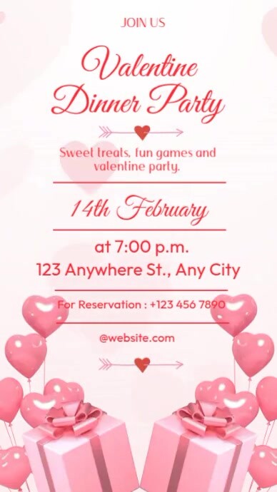 Valentine Dinner Template PosterMyWall