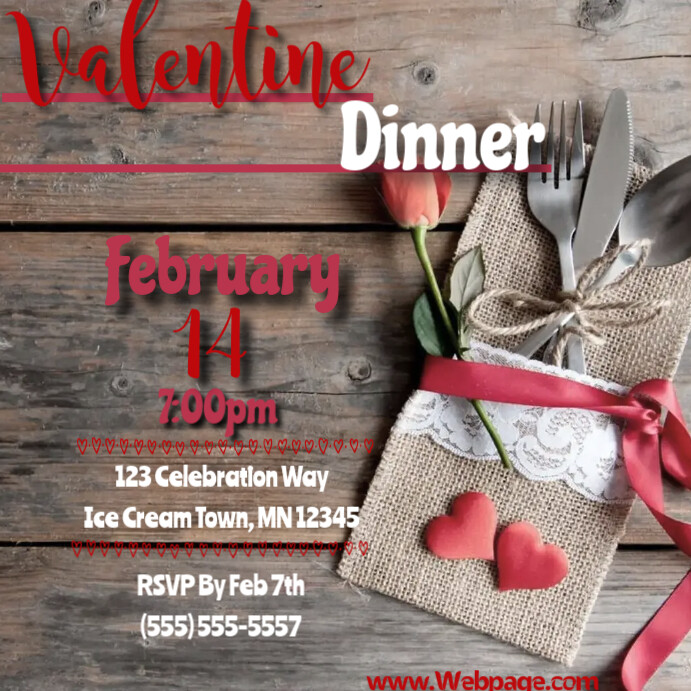 Valentine Dinner Template PosterMyWall