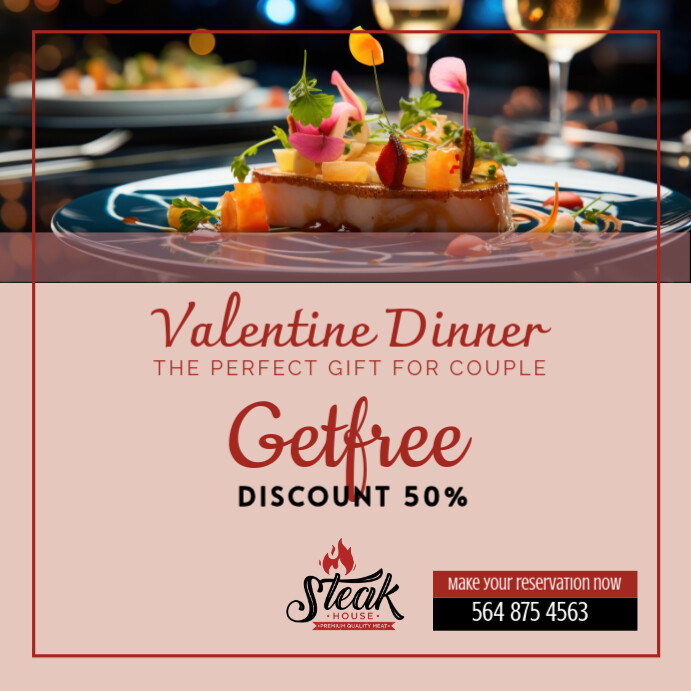 Valentine dinner Template | PosterMyWall