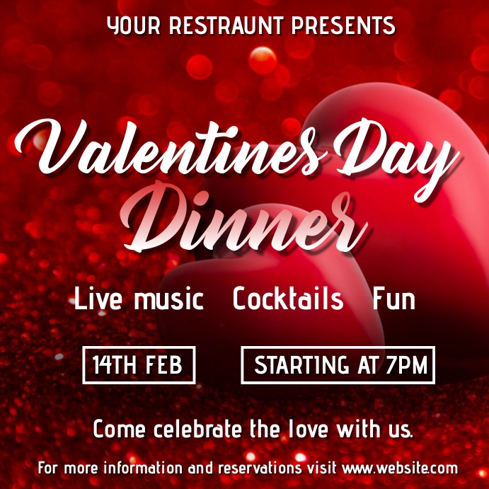 Valentine Dinner Template PosterMyWall