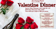 Valentine Dinner Template Facebook Shared Image