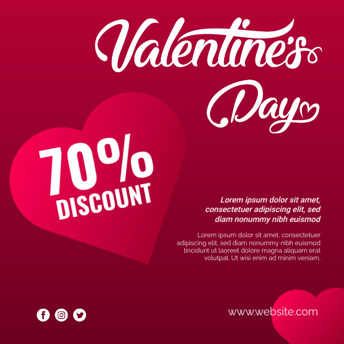 Valentine Discount Template PosterMyWall
