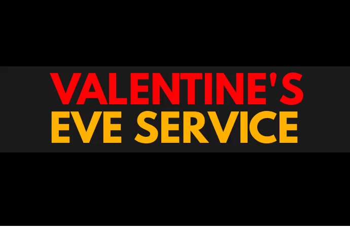 valentine eve service Banner 4' × 6' template