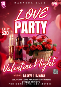 Valentine flyer A3 template