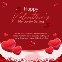 Valentine Flyer Publicación de Instagram template