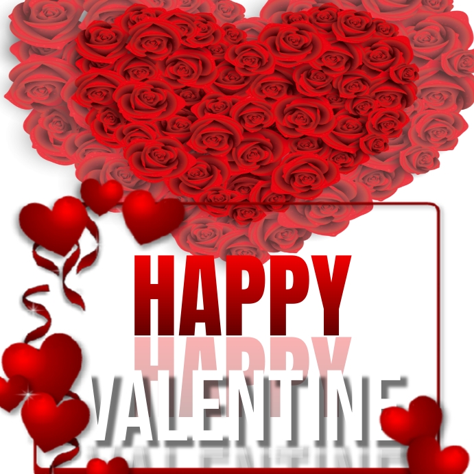 valentine flyer template Instagram Post